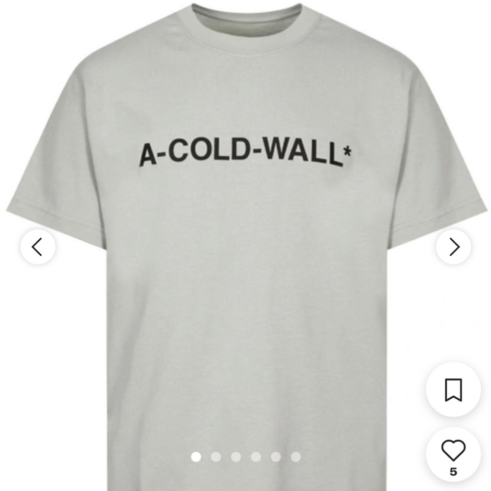 A-COLD-WALL Men's Grey & Black T-shirt. Like new.